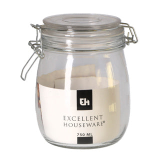 Excellent houseware voorraadpot met deksel 0,75 l | 2 stuks