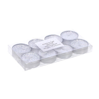 Kerst theelicht 8 stuks zilver | 4 stuks