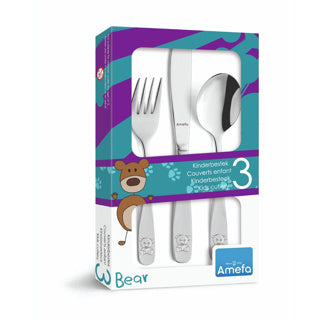 Amefa kinderbestekset 3-delig cadeauverpakking bier