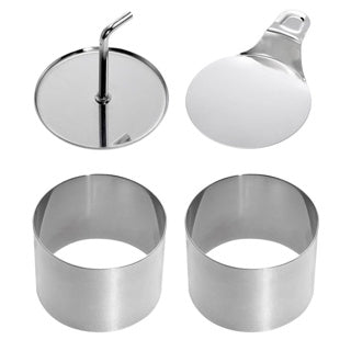 Westmark voedselvormers 7,5 cm 4-delig RVS