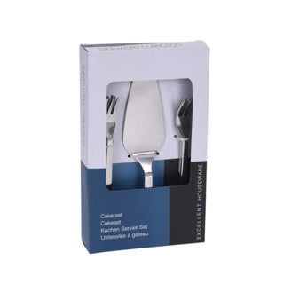 Excellent houseware taartvorken met schep 9-delige set | 3 stuks