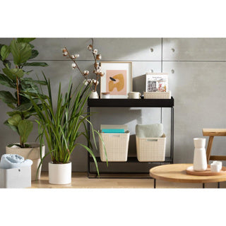 Curver jute mand vierkant 17 l gebroken wit