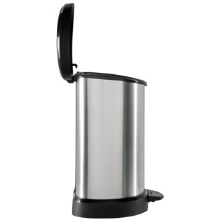 Curver decobin prullenbak - 15l - metallic - recycled kunststof