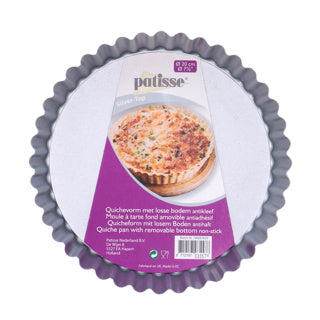 Patisse quichevorm met losse bodem 20 cm zilver