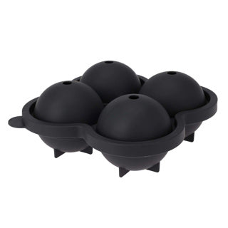 Home styling ijsblokjesmaker voor 4 ijsballen grijs | 6 stuks