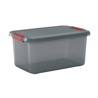Kis k klink opbergbox l met deksel 43 l transparant