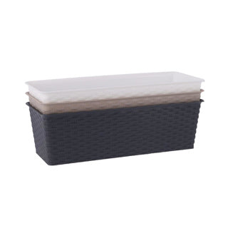 Bloembak 12 x 16 x 40 cm pp assorti kleur | 6 stuks
