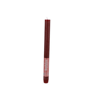 Bolsius dinerkaars rustiek fluweel rood 27 cm