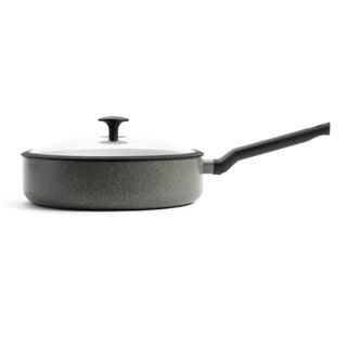 Bk granite ceramic keramische hapjespan 28cm – 4.2l – inductie hapjespan – met deksel – ovenbestendig tot 160 graden – koudgreep – pfas‑vrij – grijs