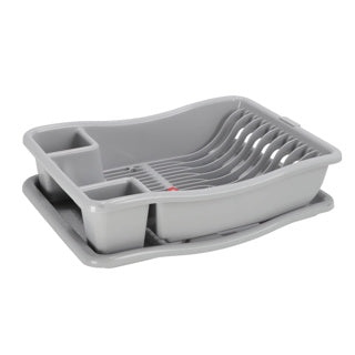 Curver afdruiprek op plateau 38x29x8,5 cm lichtgrijs