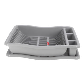 Curver afdruiprek op plateau 48x38x10,5 cm lichtgrijs