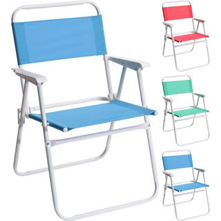 Strandvouwstoel met armleuning 50 x 54 x 79 cm 3 assorti