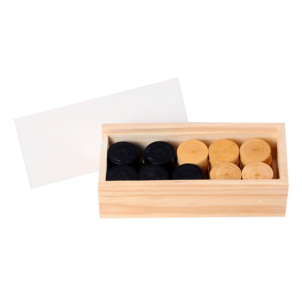 Longfield Wooden Draughts Pieces