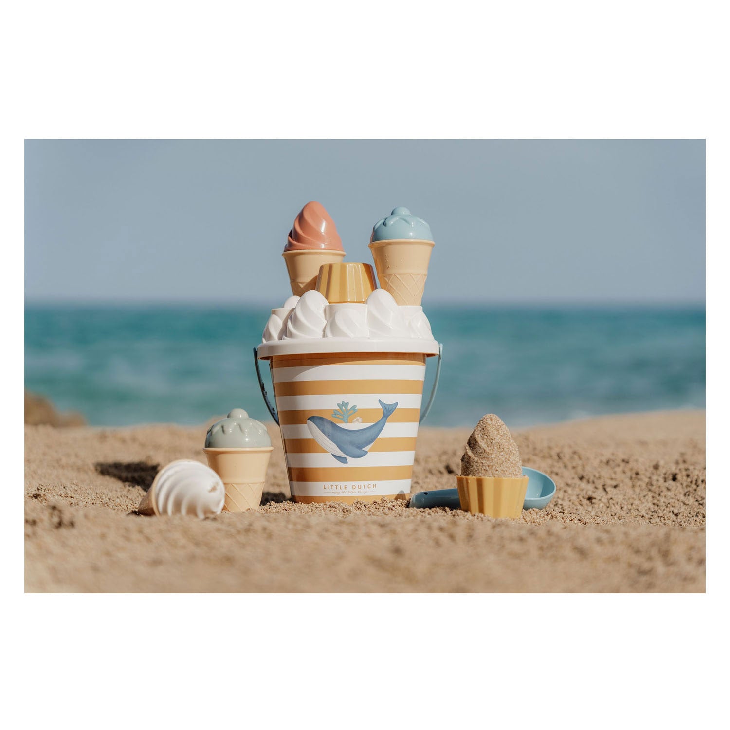 Little Dutch Ocean Dreams blauw ijsjes emmerset, 14dlg.