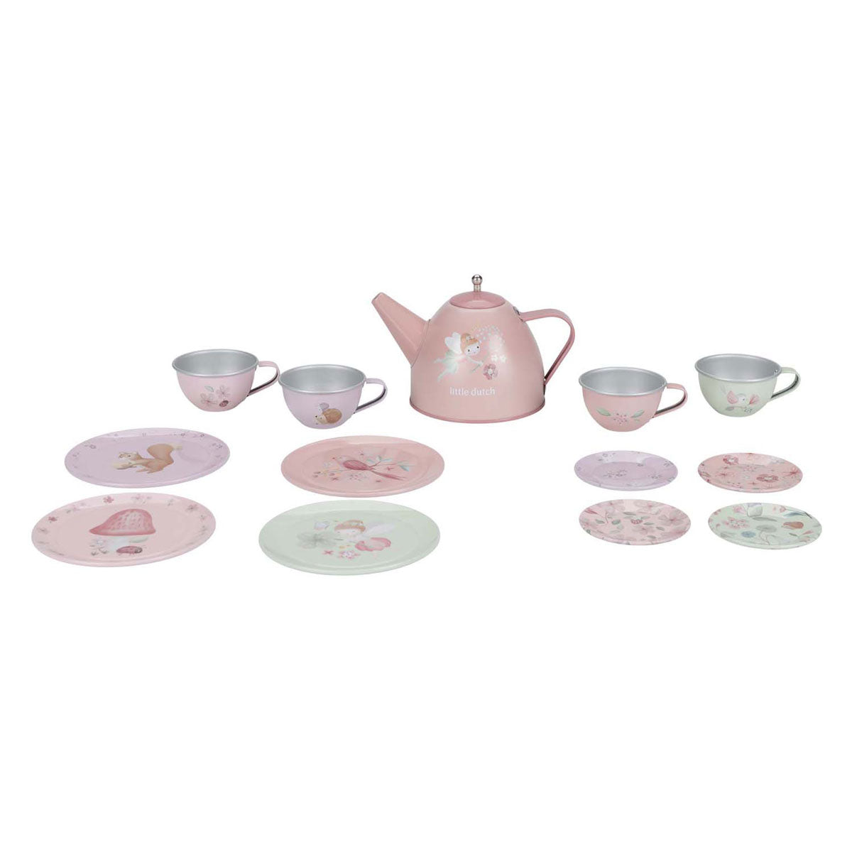 Little Dutch Fairy Garden Tinnen theeservies