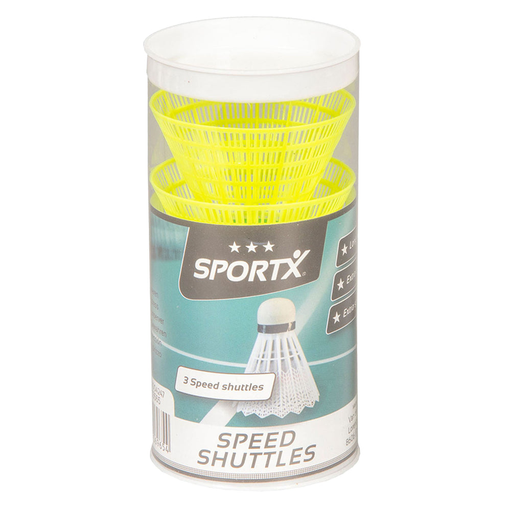 Sportx speedbadmintonshuttles in Koker 3st.