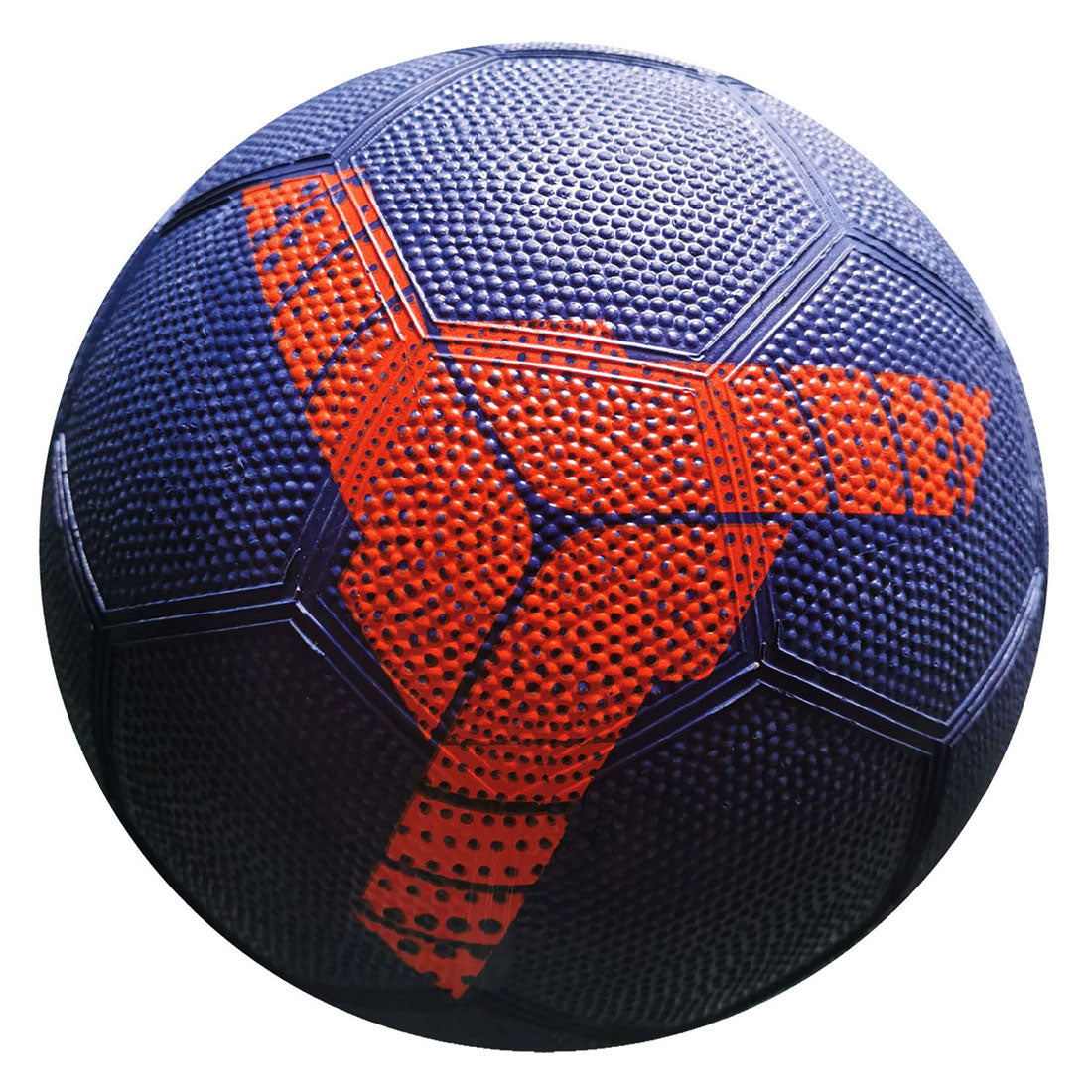 Sportx voetbalrubber oranje driehoek 360-380gr