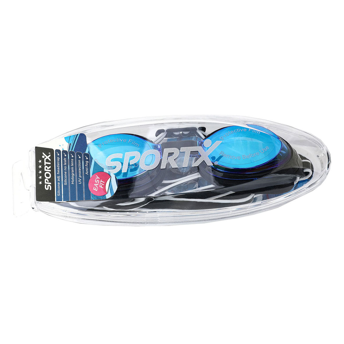 Sportx volwassen zwembril holografisch in doos