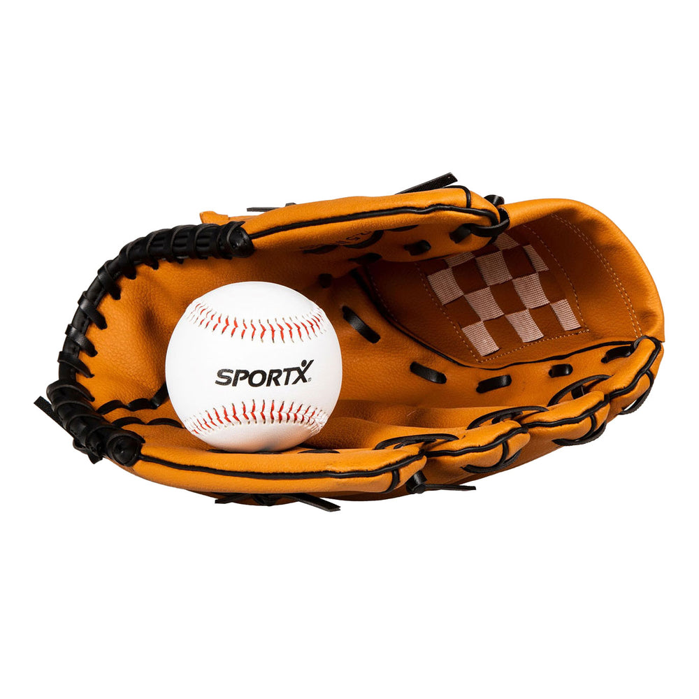Sportx honkbal handschoen met bal