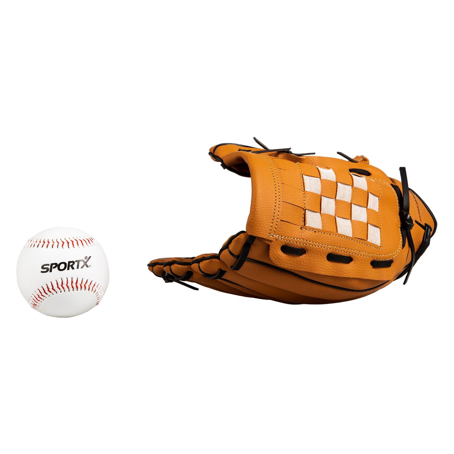 Sportx honkbal handschoen met bal