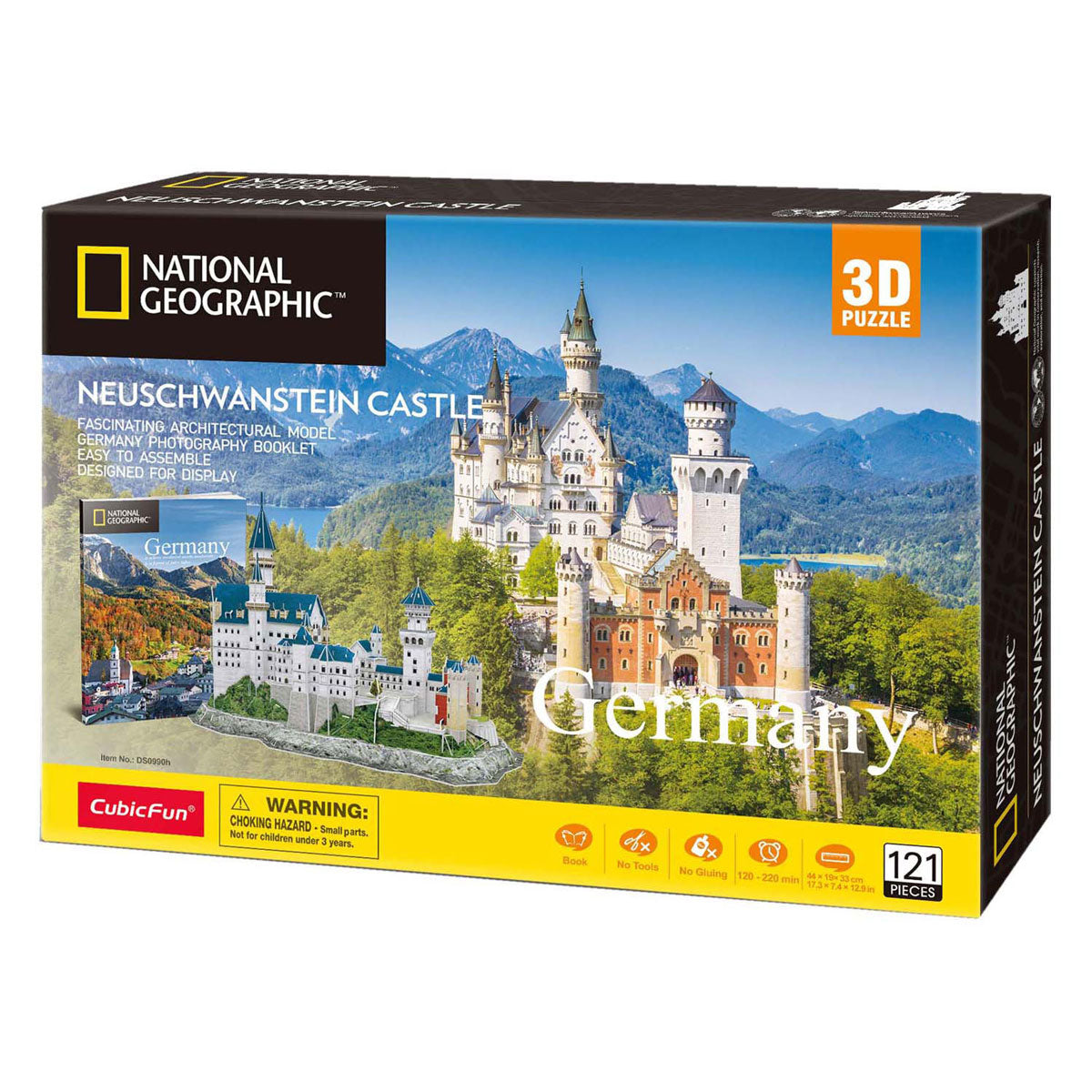 Kubieke leuke 3D-puzzel van National Geographic: Kasteel Neuschwanstein