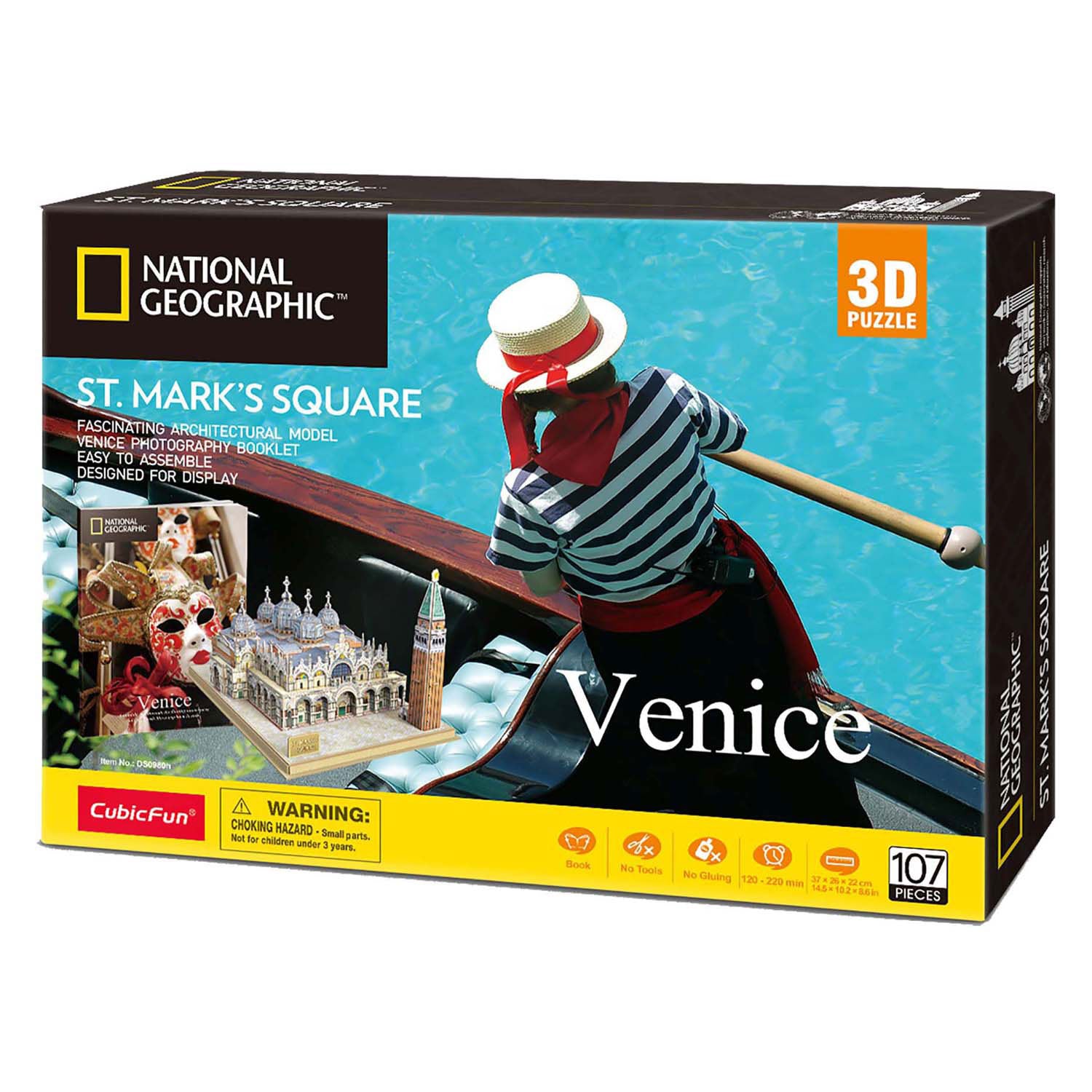 Kubieke leuke 3D-puzzel National Geographic St. Marcoplein