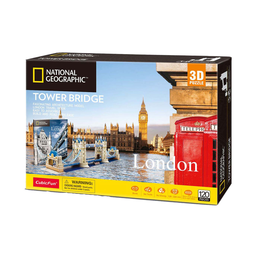 Kubieke leuke 3D-puzzel van National Geographic Tower Bridge