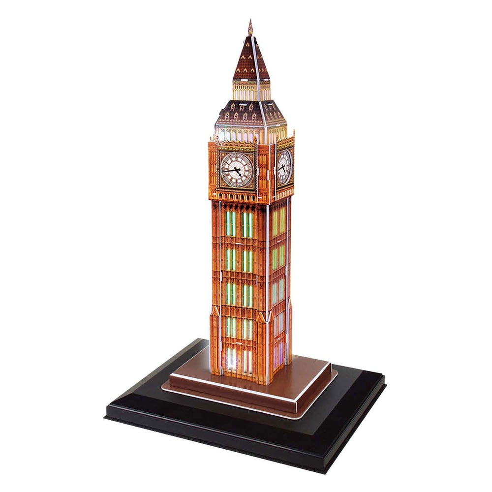Kubieke leuke 3D-puzzel Big Ben met led-verlichting