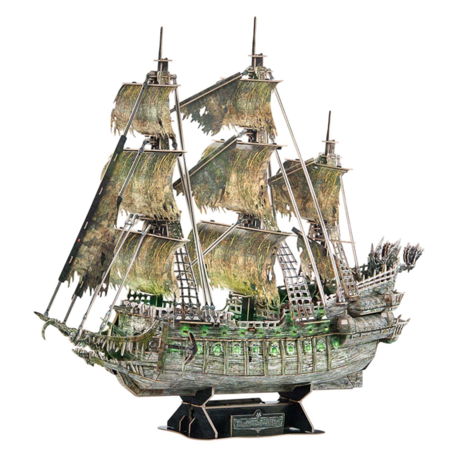 Kubieke leuke 3D-puzzel vliegende hollander met led-verlichting