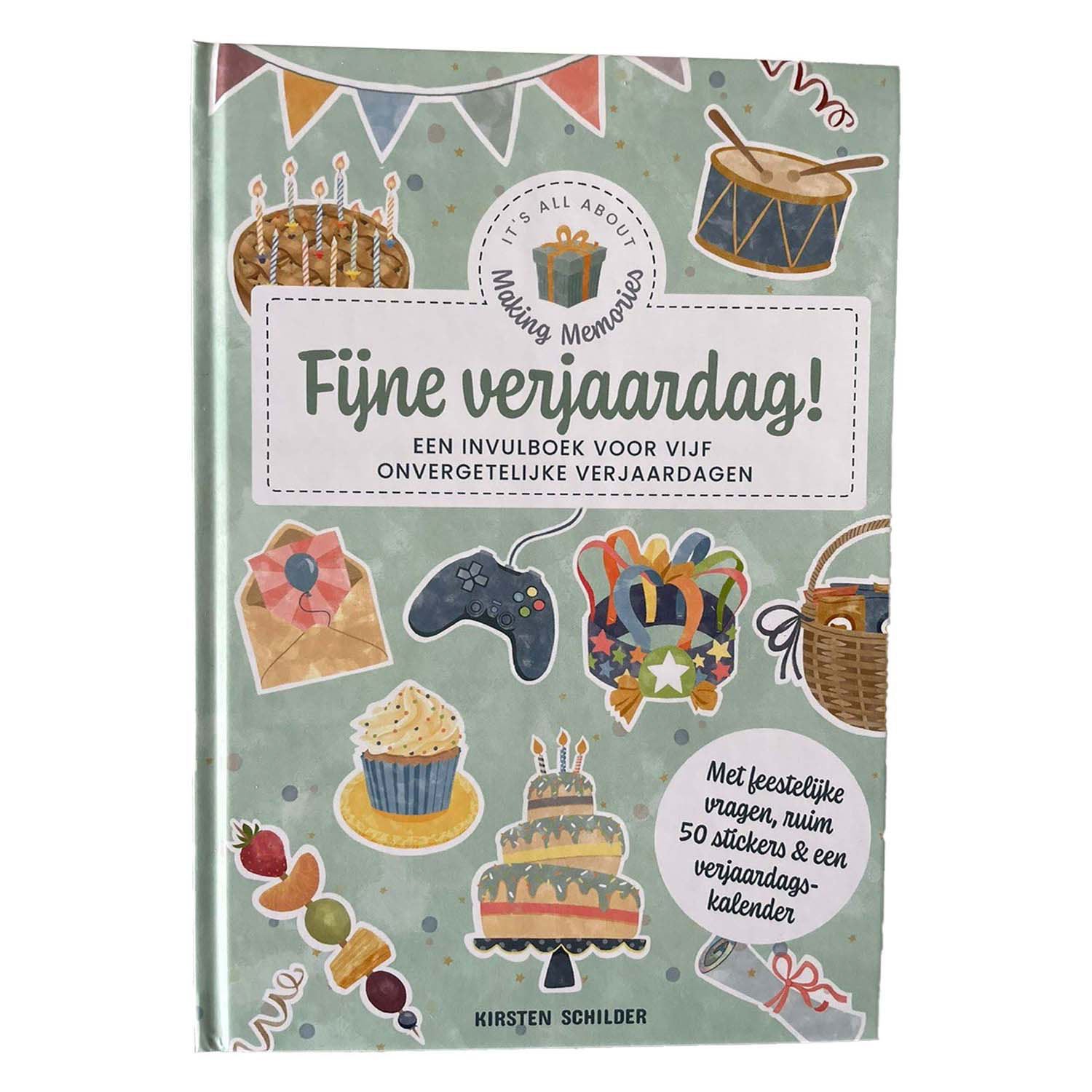 Fijn verjaardagsinvulboek voor vijf onvergetenlijke verjaadagen