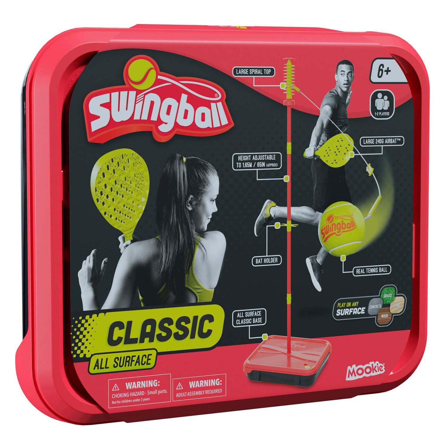 Abi mookie swingball tennisspeelset rood