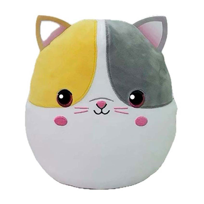 Ty beanie ty squish a boo geelgrijze kat, 20 cm