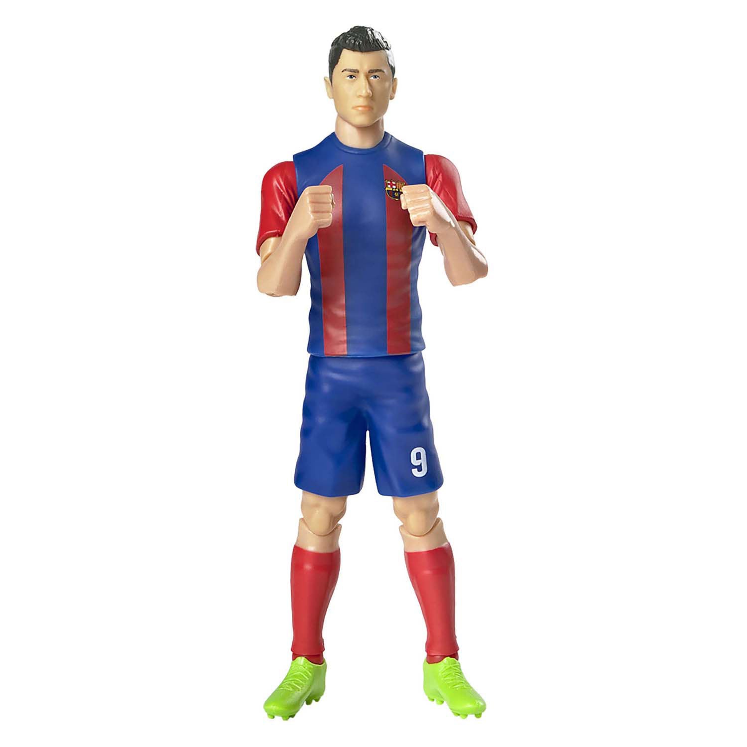 Sockers voetbalfiguur fc barcelona robert lewandowski, 20cm