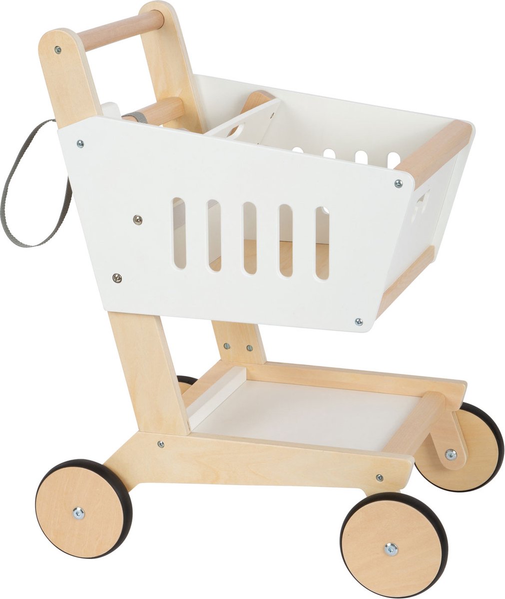 Small foot - Wooden supermarket trolley white