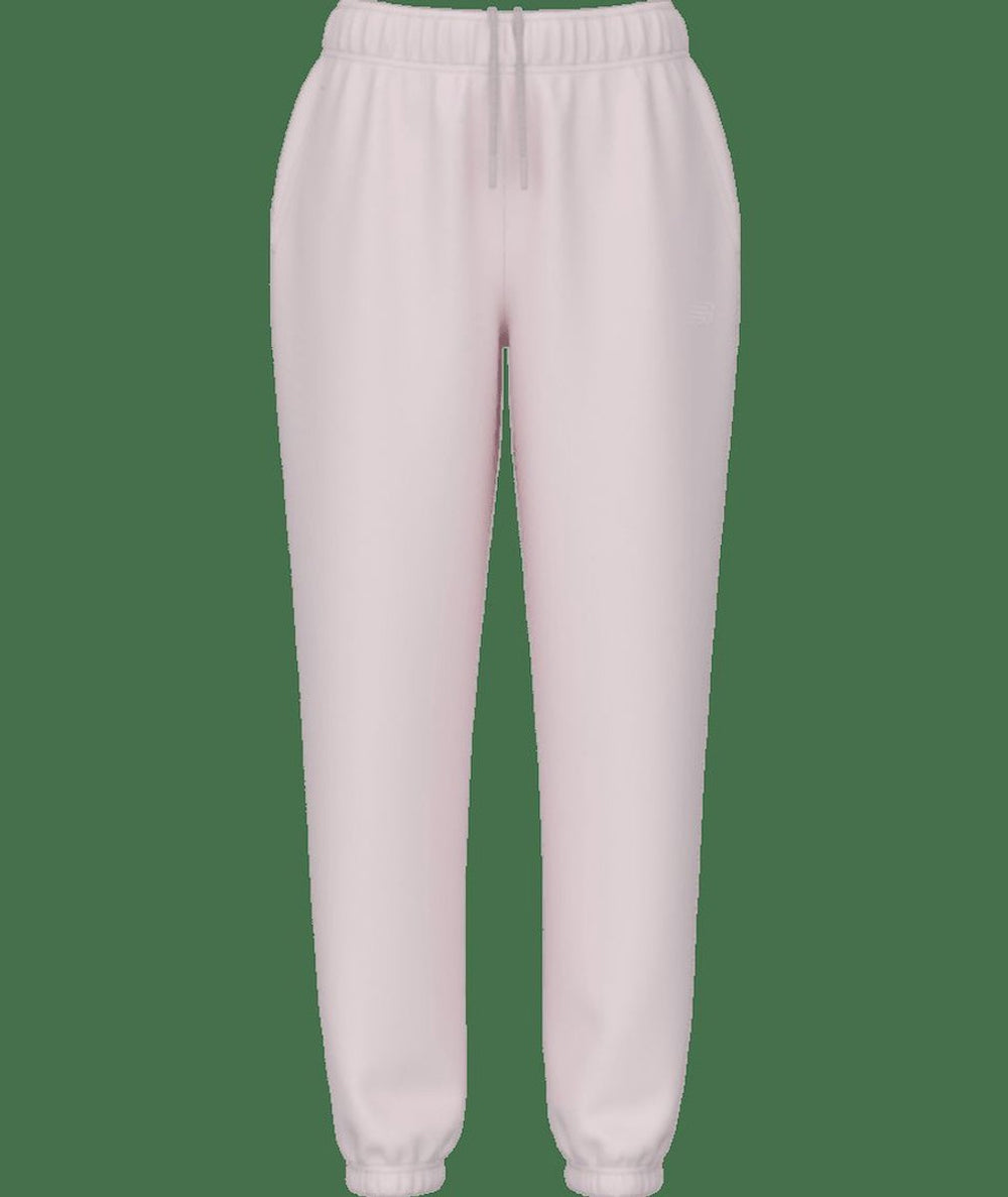 New balance sport essentials french terry jogger dames broek - pink salt