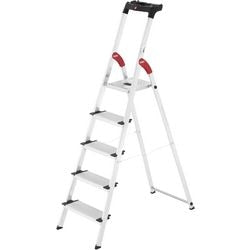 Hailo trapladder l80, en 131, met multifunctionele schaal en xxl-treden, tot 150 kg, div. varianten