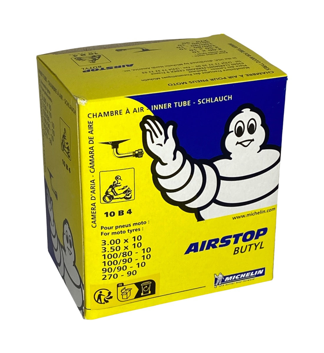 Michelin Binnenband 300 350-10 haaksventiel