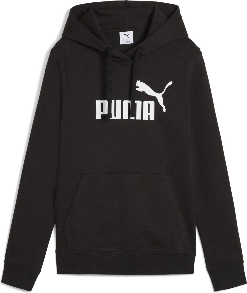 Puma ess no. 1 logo hoodie fl dames sporttrui - black