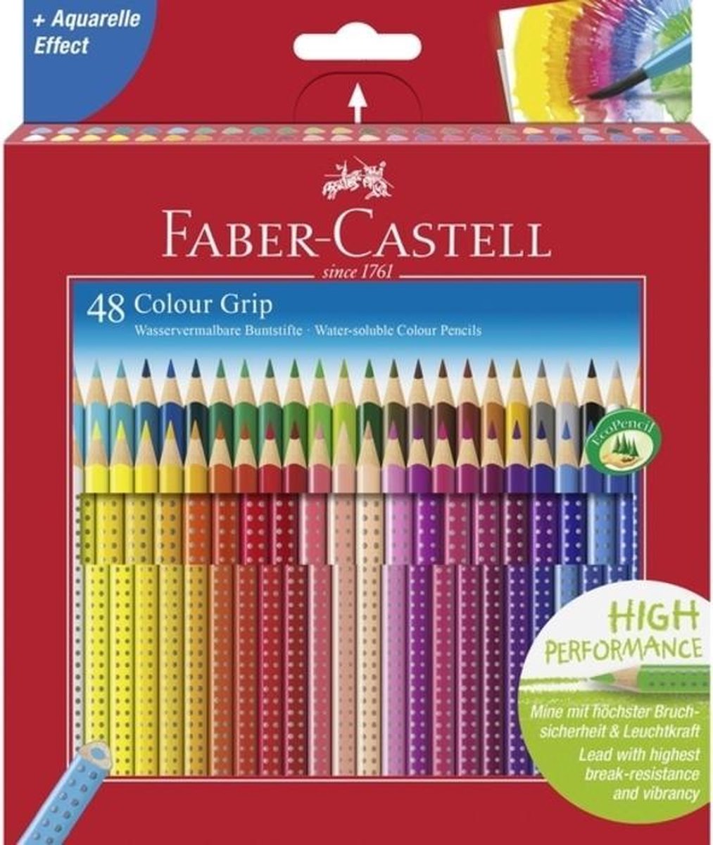 Faber-castell kleurpotloden - colour grip - 48 stuks - fc-112449
