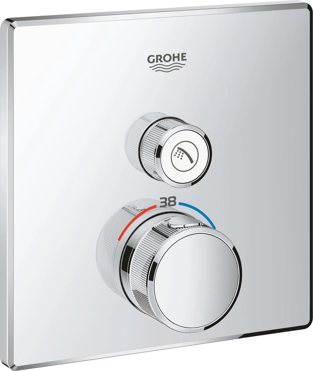 Grohe grohtherm smartcontrol thermostatiche douchekraan - inbouw mengkraan - vierkant - chroom