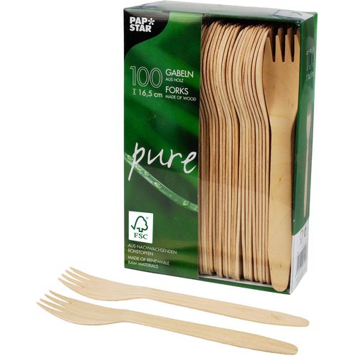 Vorken papstar hout 16,5 cm bruin