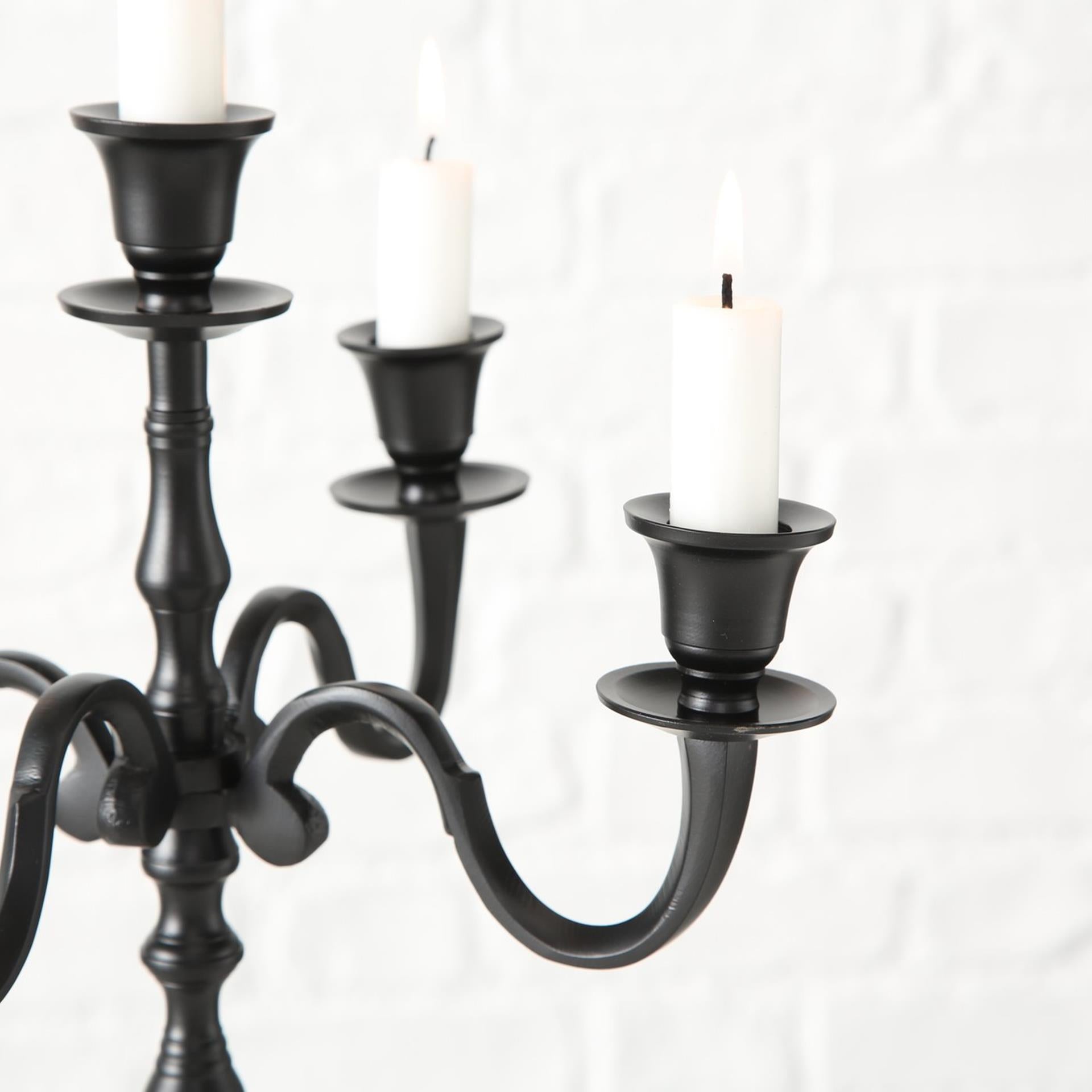 Boltze home kandelaar h40cm zwart alu 5-armig