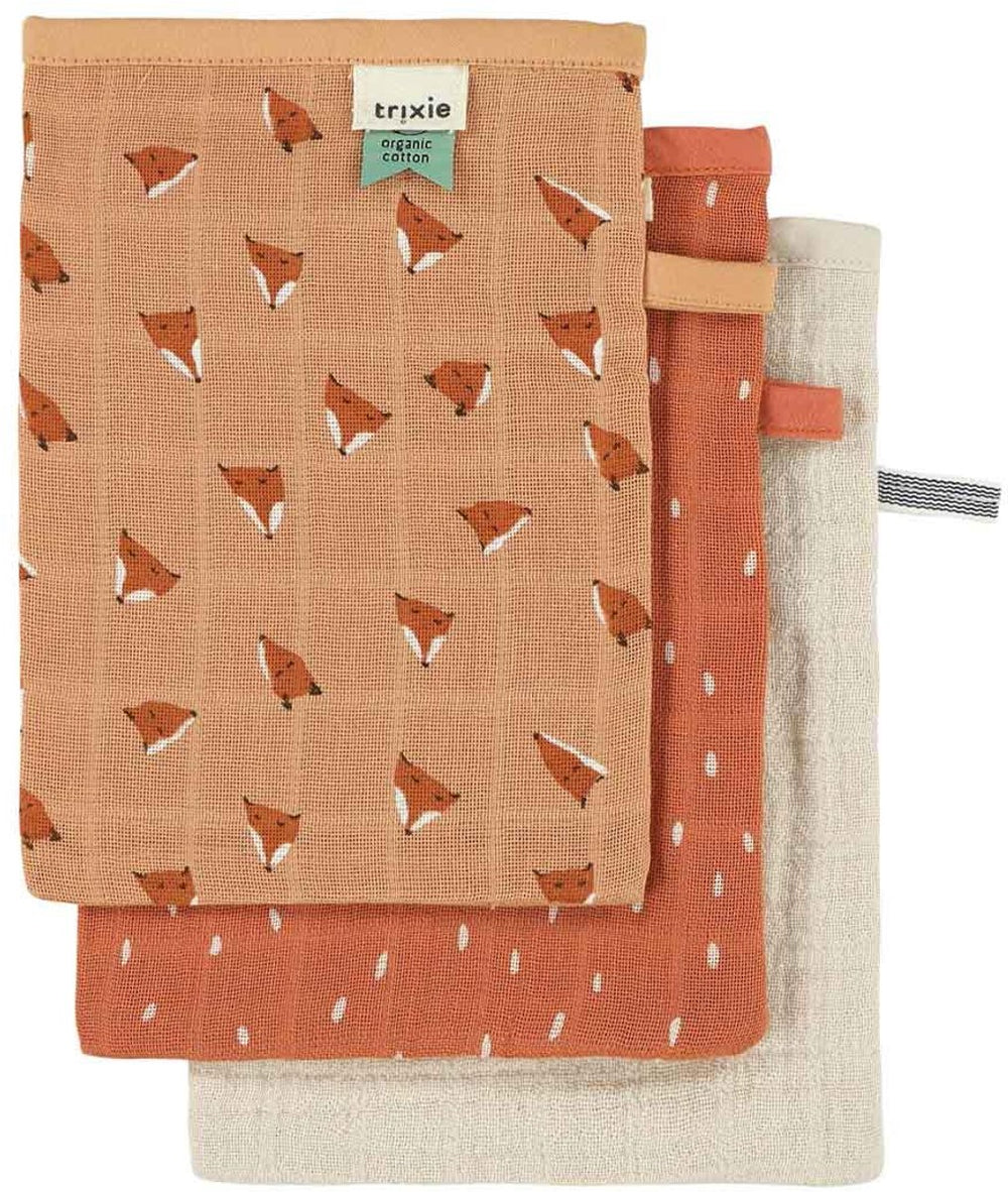 Trixie tetra washandjes 3-pack mix - fierce fox