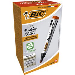 Permanent marker bic 2000 breed 1,7mm rood rond sneldrogend geurloos