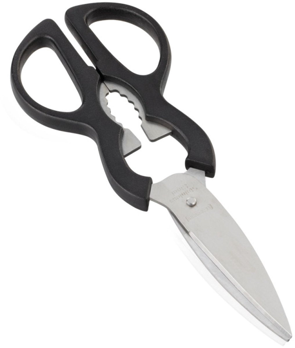 Leifheit sterling schaar - keukenschaar - huishoudschaar - incl. flesopener - rvs - zwart