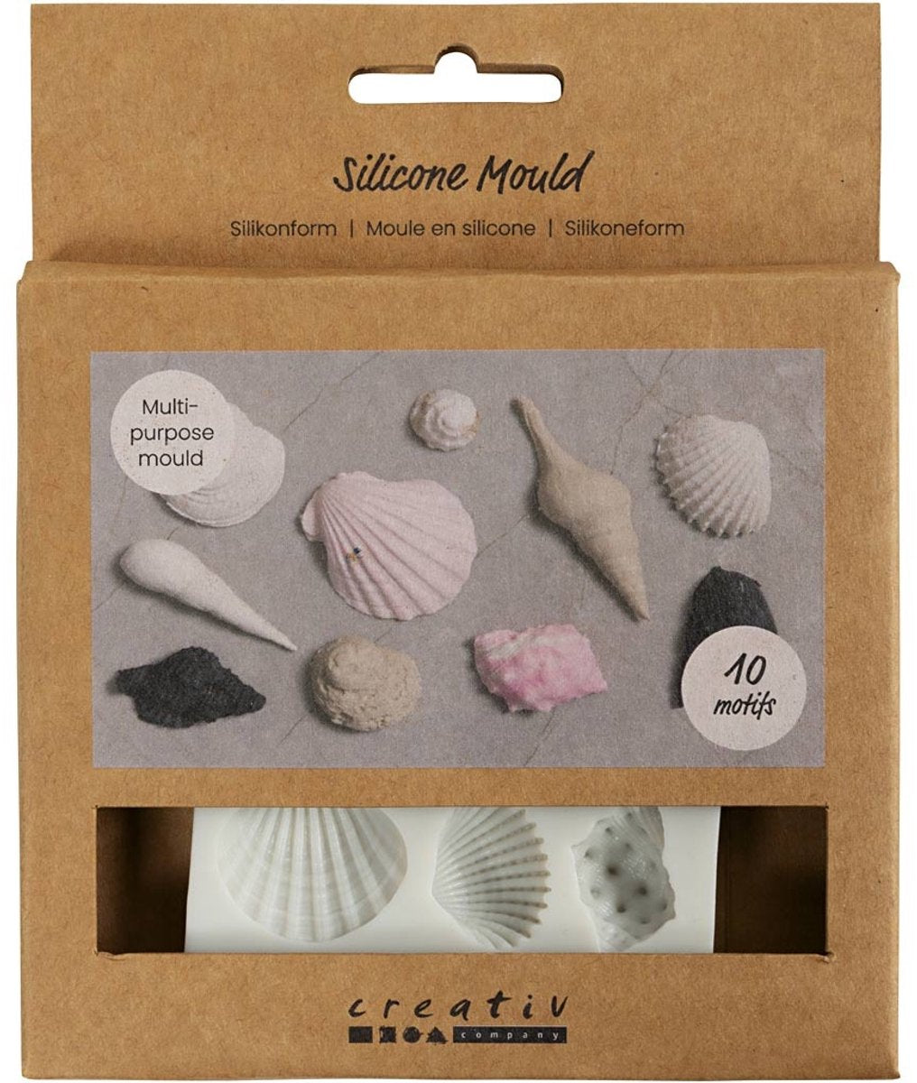 Creativ company siliconen gietvorm schelpen voor knutselen en decoratie.