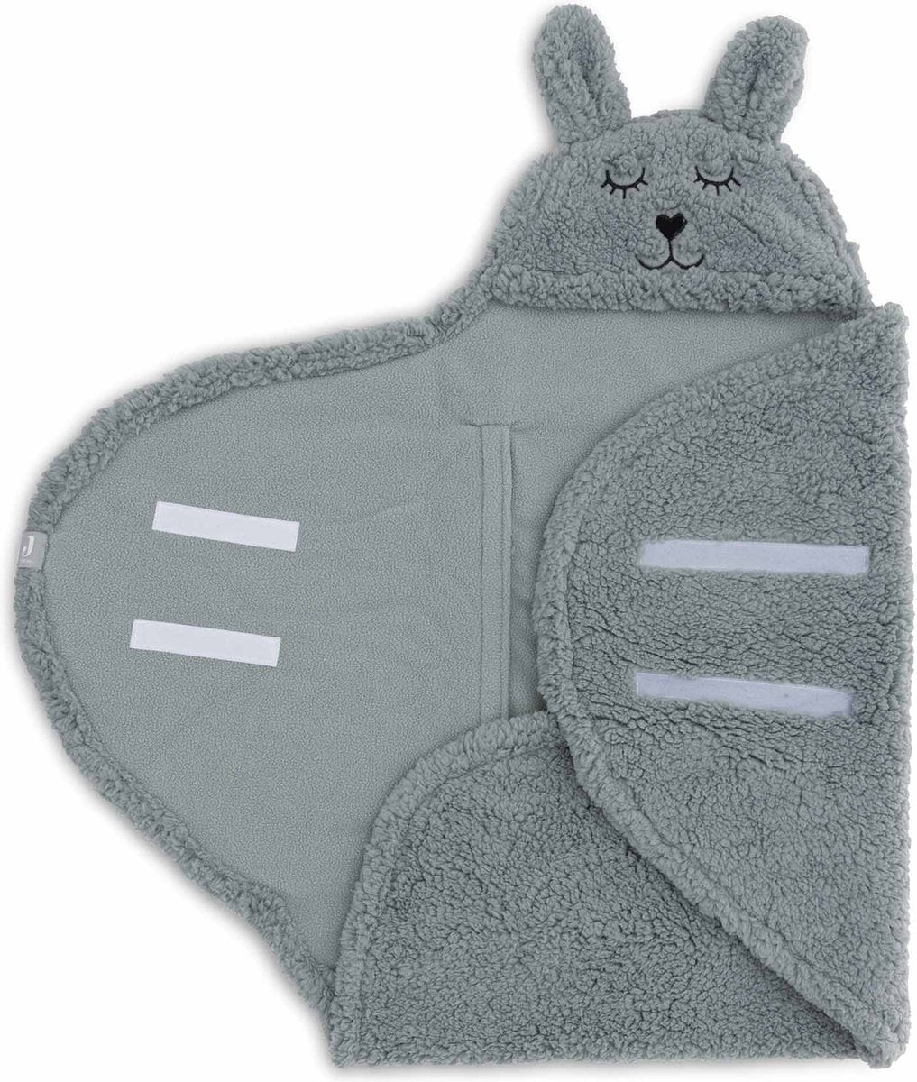 Jollein baby wikkeldeken - bunny - sea green - 100x105cm