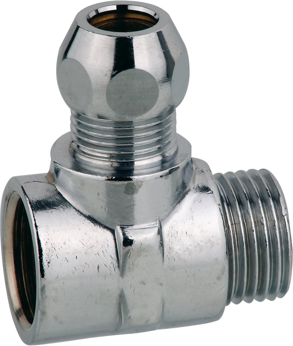 Kirchhoff ms knelfitting-t-stuk - chroom - 1 2 bi x 10 mmq x 1 2 bu