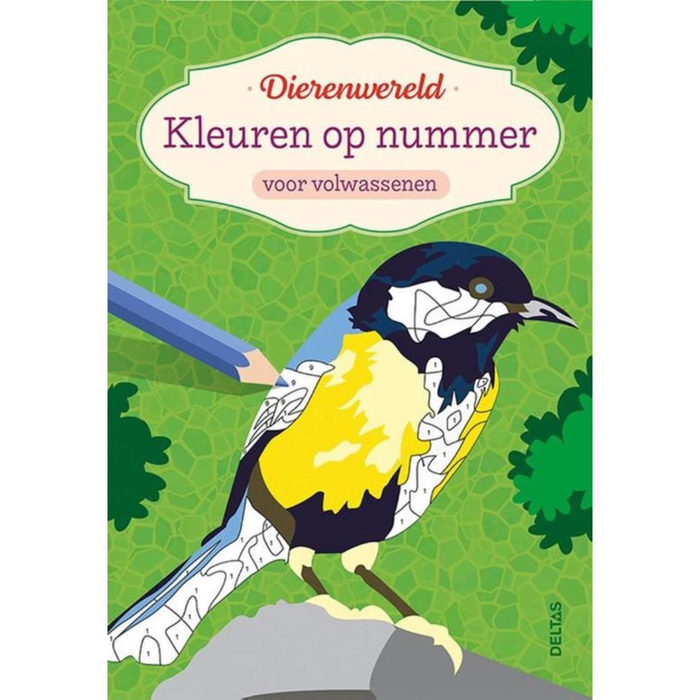 Deltas kleuren op nummer voor volwassenen - dierenwereld