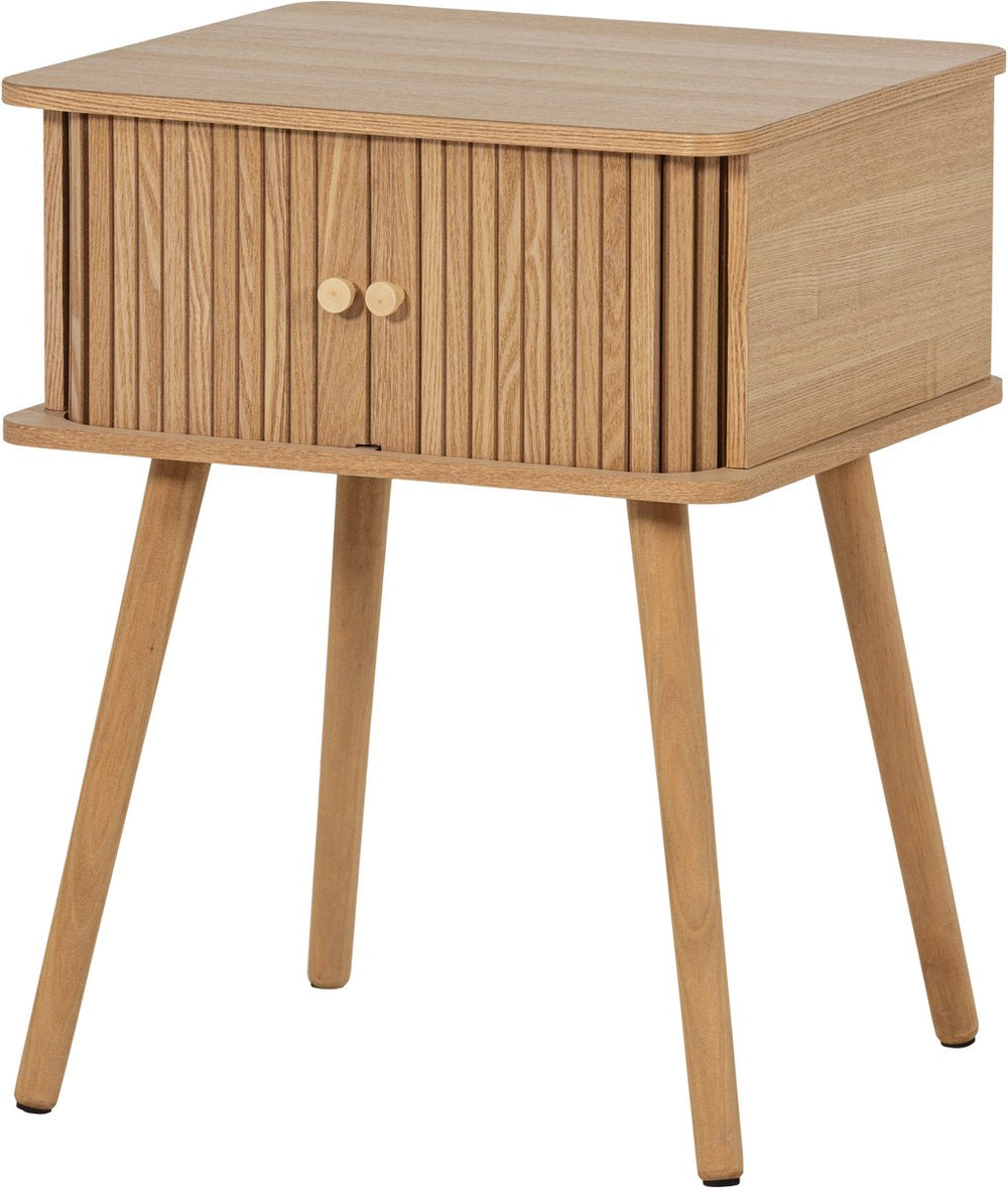 Woood karri nachtkastje recht - mdf grenen - naturel - 58x45x40